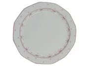 Vorschaubild 1 von Essteller 25 cm Weiß Rosa Schleifenmuster Porzellan Klassisch
