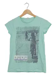 Vorschaubild 1 von Mädchen T-Shirt Gr. 164 Türkis Good Day Sunshine Print Baumwolle