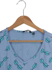Vorschaubild 3 von Damen Top Shirt Brillenmuster Blau Gr. 46-48