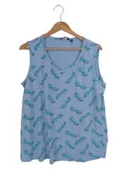 Vorschaubild 1 von Damen Top Shirt Brillenmuster Blau Gr. 46-48