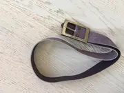 Vorschaubild 2 von Damen Ledergürtel Lila Gr. 90 Echtleder Floral Casual