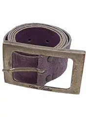 Vorschaubild 1 von Damen Ledergürtel Lila Gr. 90 Echtleder Floral Casual