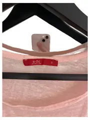 Vorschaubild 6 von EDC T-Shirt Damen Rosa Sterne Pailletten Gr. 36/S Baumwolle Freizeit