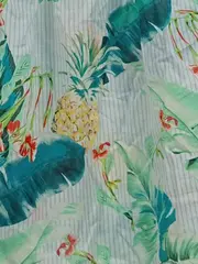 Vorschaubild 3 von Damen Sommerkleid Gr. 34;XS Mehrfarbig Tropenmuster Rüschen Casual