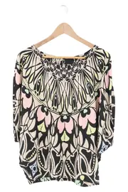 Vorschaubild 1 von Damen Bluse Gr. 36/S Mehrfarbig Grafisches Muster Elegant Vintage