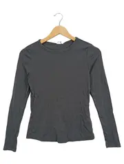 Vorschaubild 1 von Damen Langarmshirt Basic Gr. 34/XS Grau Baumwolle