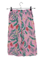 Vorschaubild 1 von Culotte Mädchen Gr. 146 Rosa Blumenmuster Stoffhose Sommer