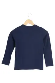 Vorschaubild 2 von Kinder Langarmshirt Gr. 128 Blau Schriftzug Casual