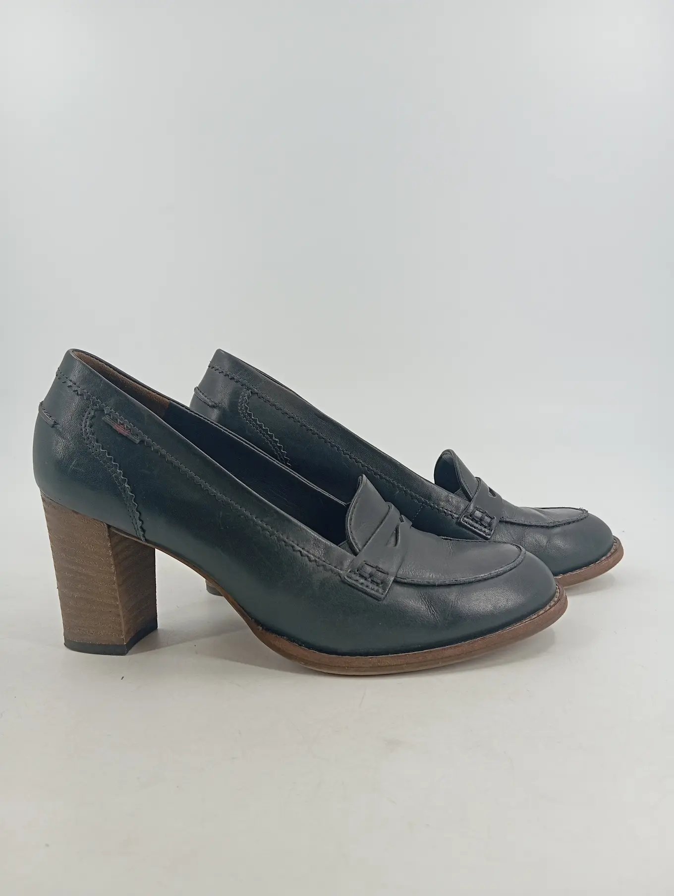 PAUL GREEN Loafer Pumps Damen Leder Klassisch Schwarz Gr. 40 Elegant