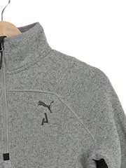 Vorschaubild 2 von Damen Pullover Gr. 36/S Grau Sportlich Fleece Half-Zip