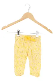 Vorschaubild 1 von OBAïBI Kinder Stoffhose Gelb Blumenmuster Gr. 68 Casual Baby Hose