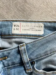 Vorschaubild 8 von Slim Fit Jeans Damen Blau W26 L30 Baumwolle Casual Hose