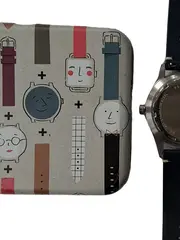 Vorschaubild 7 von Herren Armbanduhr Business Leder Edelstahl Blau