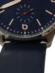 Vorschaubild 5 von Herren Armbanduhr Business Leder Edelstahl Blau