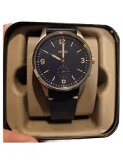 Vorschaubild 3 von Herren Armbanduhr Business Leder Edelstahl Blau