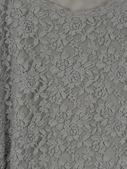 Vorschaubild 3 von Damen Bluse Spitze Langarm Grau Gr. 40/L Elegant