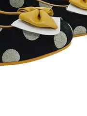 Vorschaubild 3 von Damen Pumps Gr. 39 Polka Dots Schleife Retro Schwarz Gelb