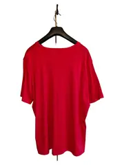 Vorschaubild 2 von Damen T-Shirt Rot Gr. 48/4XL Casual Kurzarm Strasssteine