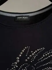 Vorschaubild 3 von Damen T-Shirt Gr. 38;M Schwarz Casual Elegant Strass Adler