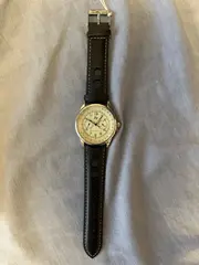 Vorschaubild 2 von Herren Armbanduhr Chronograph Lederarmband Schwarz Klassisch