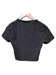 Vorschaubild 3 von Damen T-Shirt Basic Schwarz Gr. 36/S Cropped