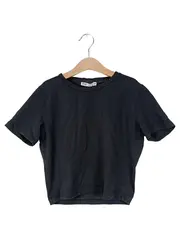 Vorschaubild 2 von Damen T-Shirt Basic Schwarz Gr. 36/S Cropped