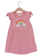 Vorschaubild 1 von Kinder Mädchen Freizeitkleid Rosa Gr. 86/92 Regenbogen Casual