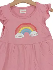Vorschaubild 2 von Kinder Mädchen Freizeitkleid Rosa Gr. 86/92 Regenbogen Casual