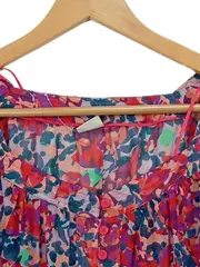 Vorschaubild 2 von Damen Bluse Tunika Gr. 38 M Floral Mehrfarbig Boho Rüschen