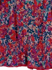 Vorschaubild 3 von Damen Bluse Tunika Gr. 38 M Floral Mehrfarbig Boho Rüschen