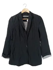 Vorschaubild 1 von Damen Blazer Schwarz Gr. 38;M Klassisch Elegant Leinen Viskose