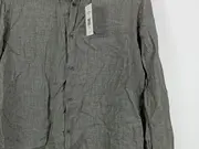 Vorschaubild 3 von Herren Business Hemd Leinen Grau Gr. 50/L Langarm