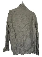 Vorschaubild 2 von Herren Business Hemd Leinen Grau Gr. 50/L Langarm