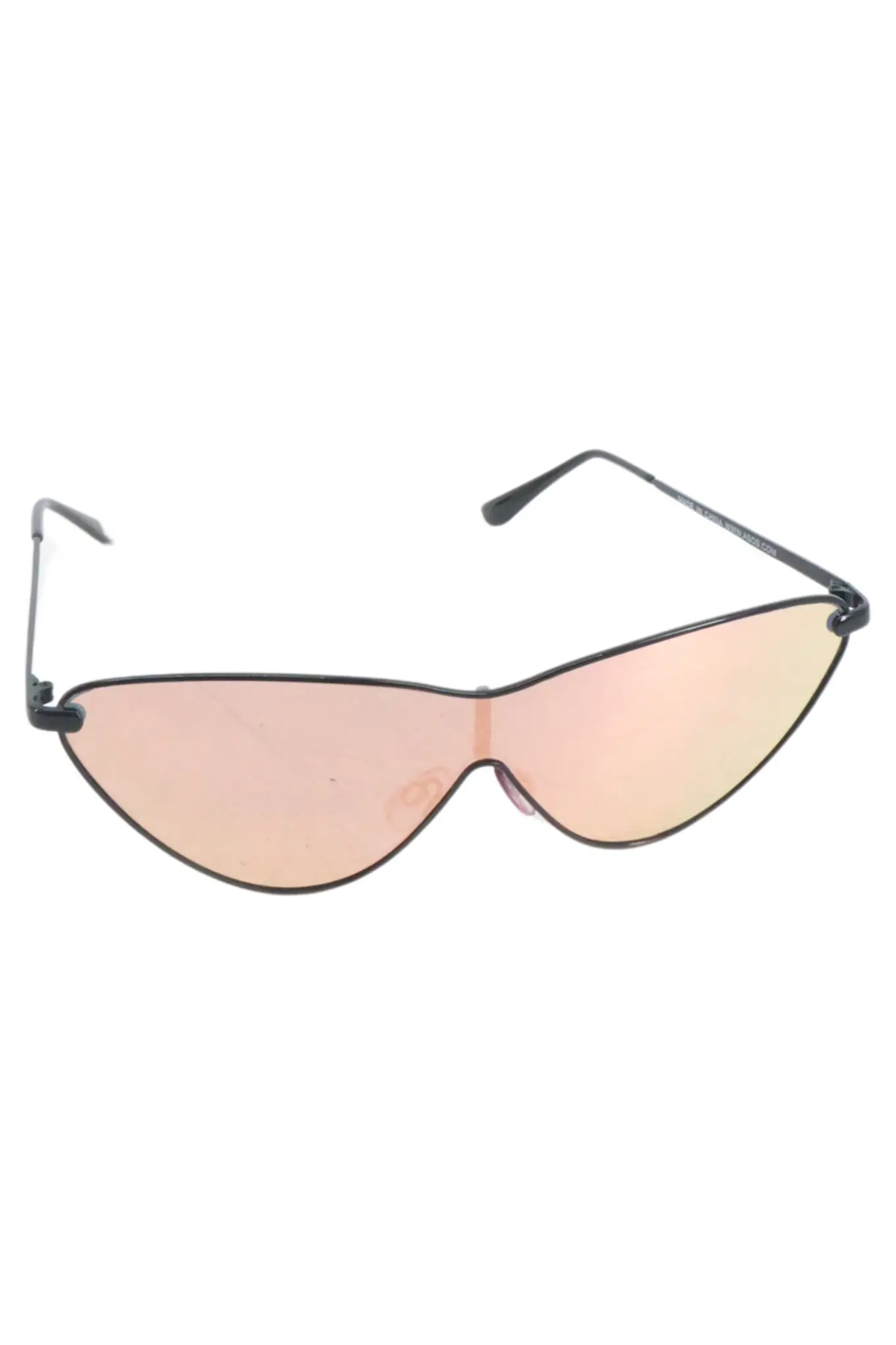 ASOS Damen Sonnenbrille Modern Cat-Eye Schwarz Rosé Gläser