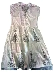 Vorschaubild 2 von Damen Sommerkleid Bohemian Stickerei Weiß Größe 40/L