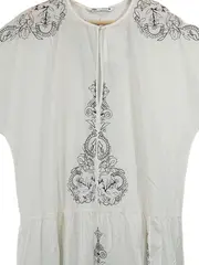 Vorschaubild 4 von Damen Sommerkleid Bohemian Stickerei Weiß Größe 40/L