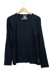 Vorschaubild 1 von Herren Langarmshirt Schwarz Gr. 50/L Baumwolle Casual