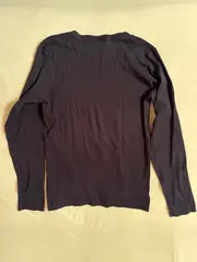 Vorschaubild 4 von Herren Langarmshirt Schwarz Gr. 50/L Baumwolle Casual