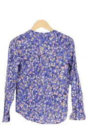 Vorschaubild 2 von Damen Bluse 32/XS Blau Grafisch Langarm Casual Modern