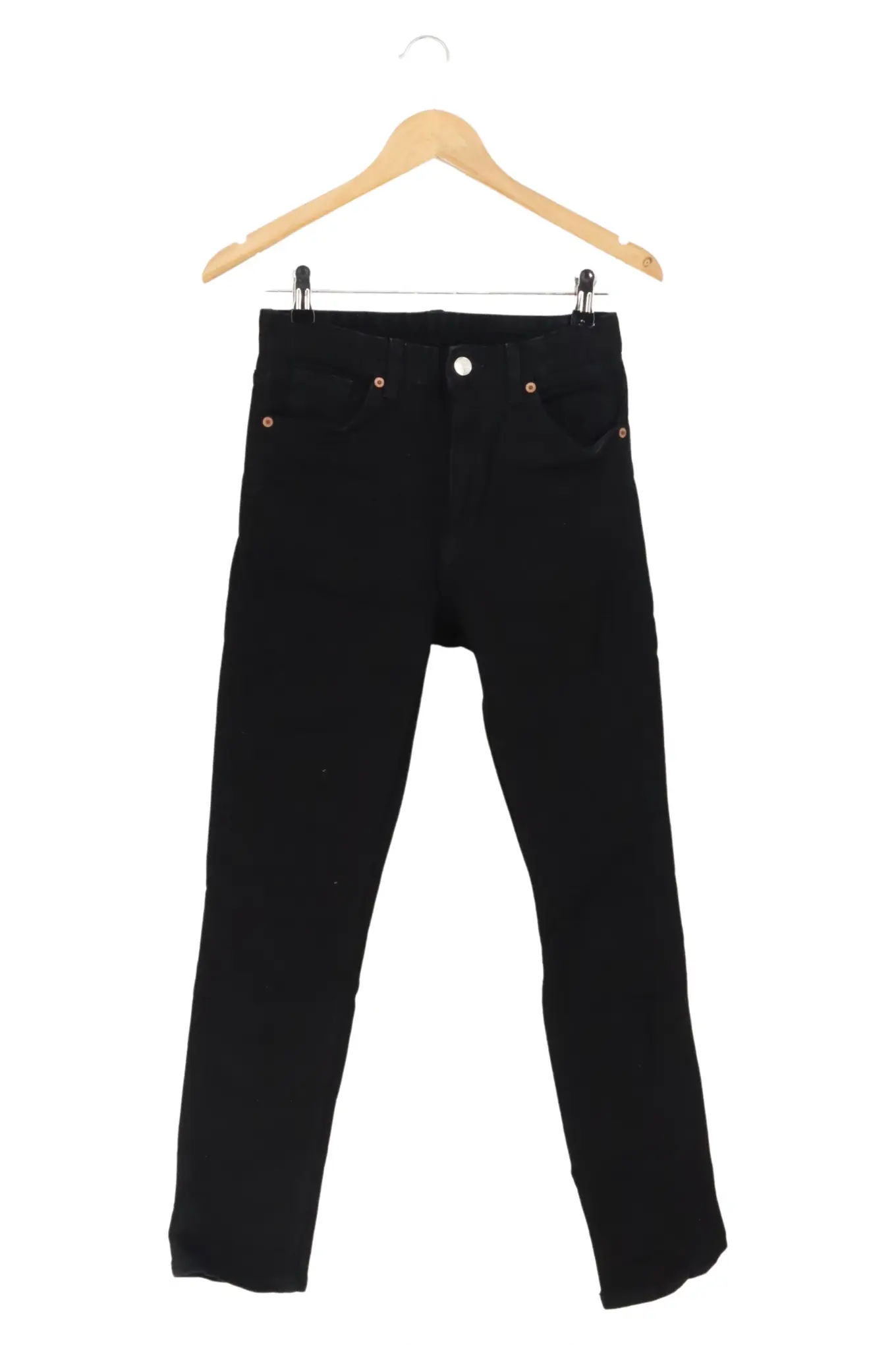 MONKI Damen Mom Jeans Schwarz Gr. 36/S Klassisch Urban