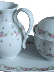 Vorschaubild 3 von Milch Zucker Set Romantica Marseille Blumen Weiß Rosa