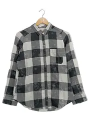 Vorschaubild 1 von Herren Freizeithemd Karohemd Schwarz Gr. 46/S Casual Langarm