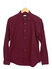 Vorschaubild 1 von Herren Business Hemd Langarm Slim Fit Gr. M/50 Bordeaux Punkte