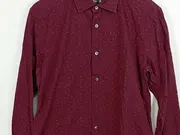 Vorschaubild 2 von Herren Business Hemd Langarm Slim Fit Gr. M/50 Bordeaux Punkte