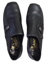 Vorschaubild 2 von Damen Slipper Gr. 37 Blau Casual Leder Mokassin