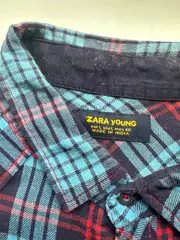 Vorschaubild 3 von YOUNG Herren Flanellhemd Kariert Blau Rot Gr. L Freizeithemd
