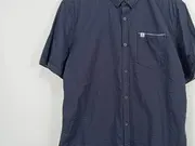 Vorschaubild 8 von Herren Business Hemd Kurzarm Blau Grafisch Gr. 52 XL Baumwolle