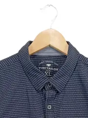 Vorschaubild 3 von Herren Business Hemd Kurzarm Blau Grafisch Gr. 52 XL Baumwolle