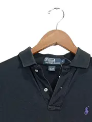 Vorschaubild 2 von Herren Poloshirt Klassisch Uni Baumwolle Schwarz Gr. S