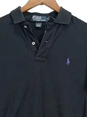 Vorschaubild 3 von Herren Poloshirt Klassisch Uni Baumwolle Schwarz Gr. S